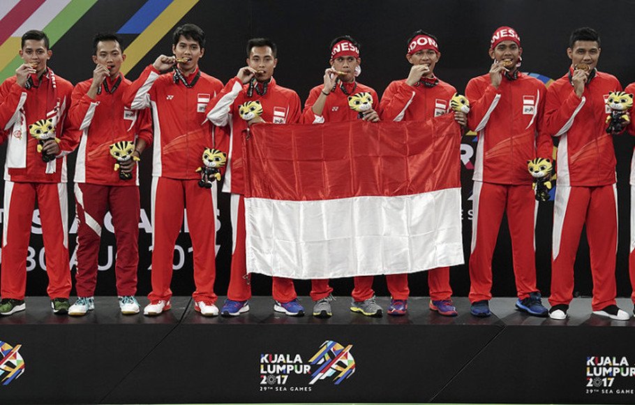 Tim Bulutangkis Indonesia Raih Emas SEA Games 2017