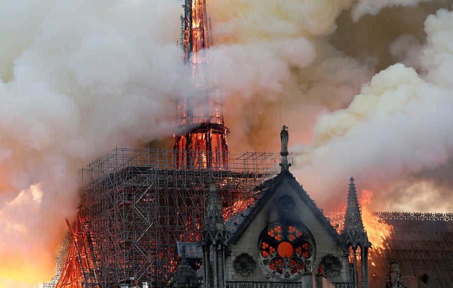 Fire at Notre Dame Cathedral in Paris