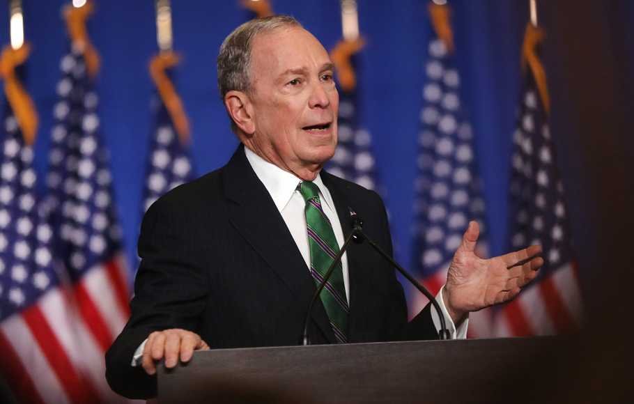 Former Democratic Presidential Candidate Mike Bloomberg Addresses His Staff And The Media, Upon Suspending His Presidential Bid