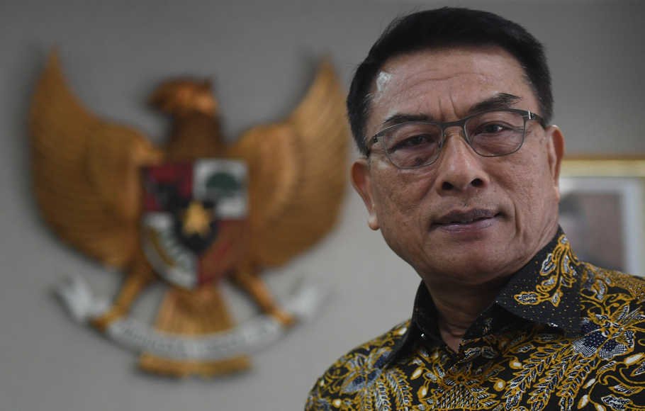 Kepala Staf Kepresidenan Moeldoko berpose usai wawancara khusus dengan ANTARA di Jakarta, Senin (29/6/2020)