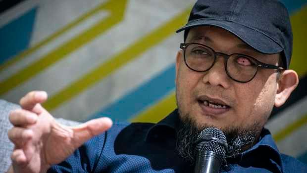 Penyidik senior KPK Novel Baswedan berbicara dalam sebuah diskusi di Jakarta, Sabtu (6/4/2019).